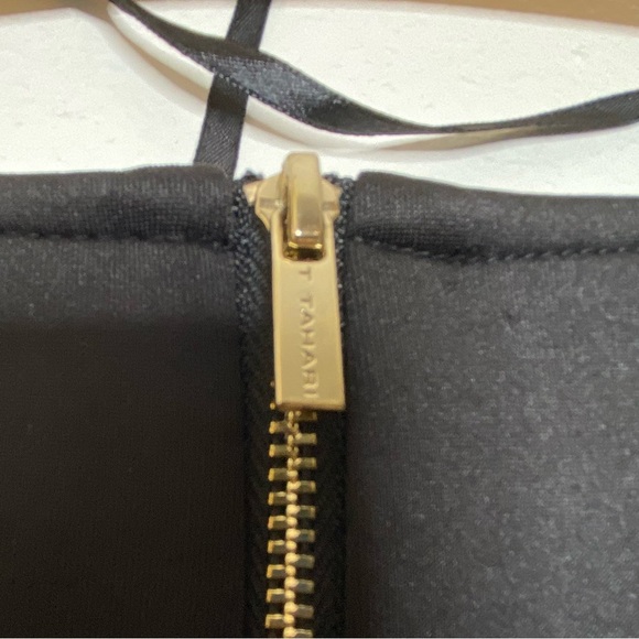 T.Tahari black laser cut scallop trim dress - Picture 7 of 11